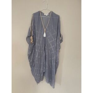 Pool To Party Open Shoulder‎ Dress in Woven Shine Fabric Tassel Made in USA